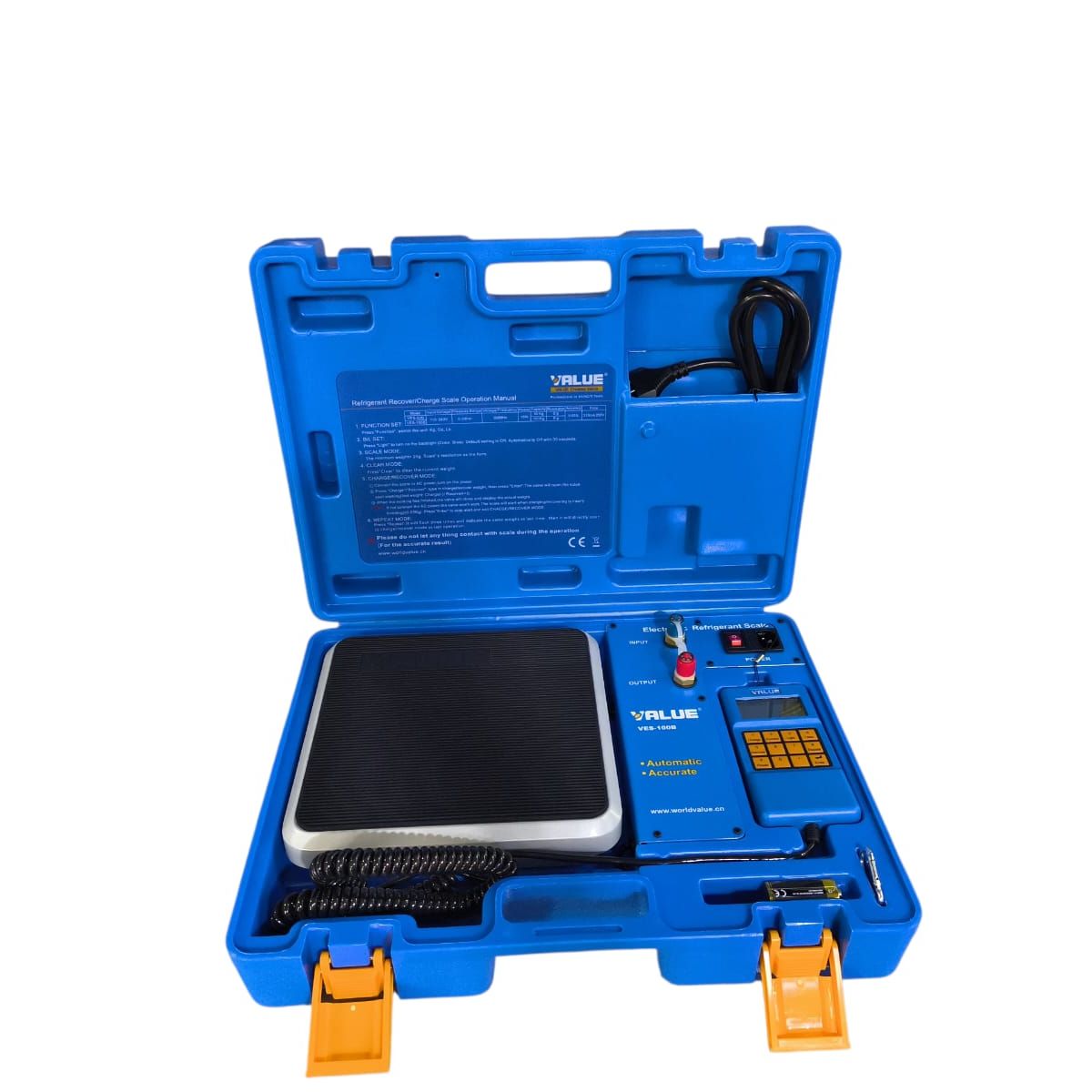 TVALUE - Bascula pesa para refrigerantes hasta 100KGS VALUE con solenoide
