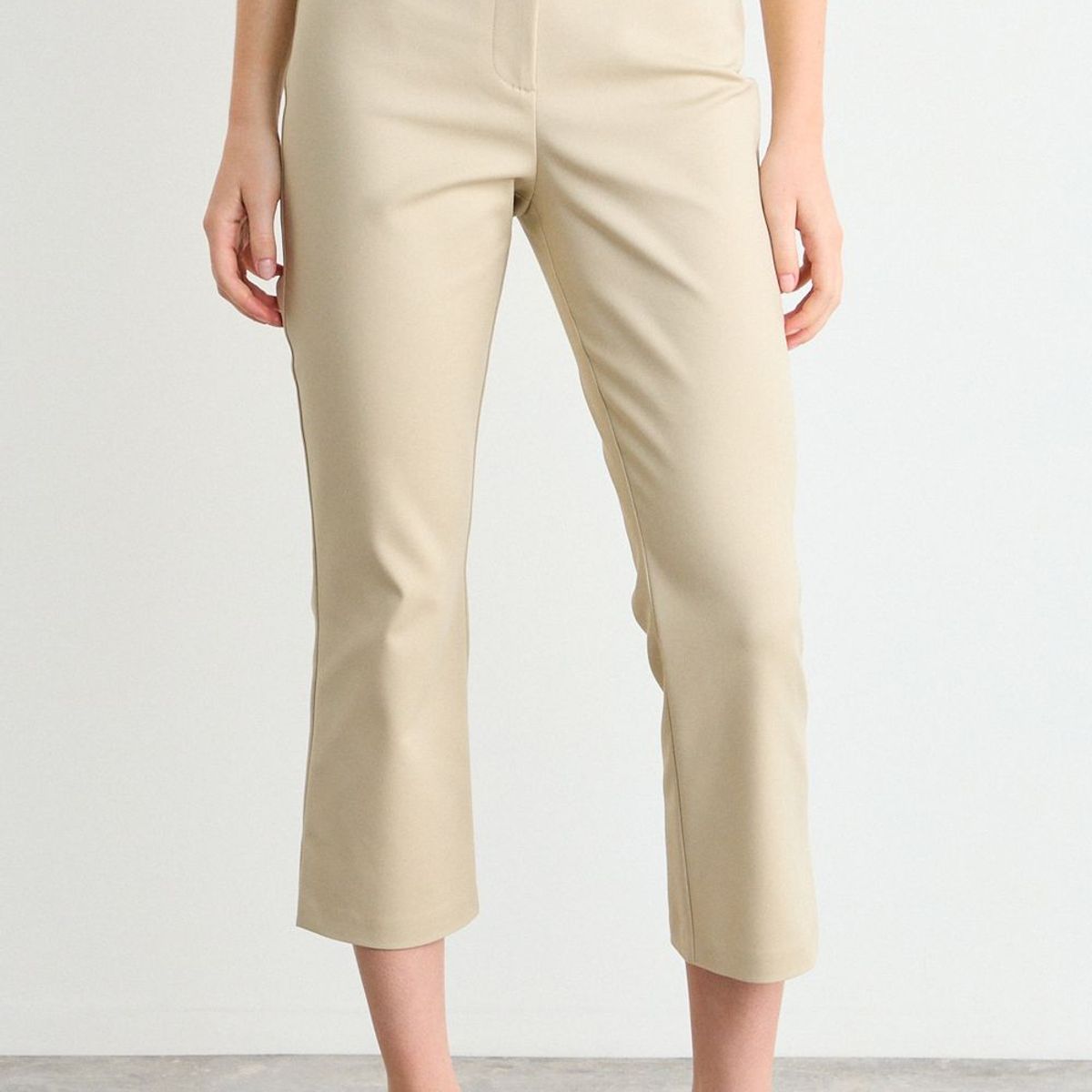 IO - Pantalon Liso Mujer Beige Io