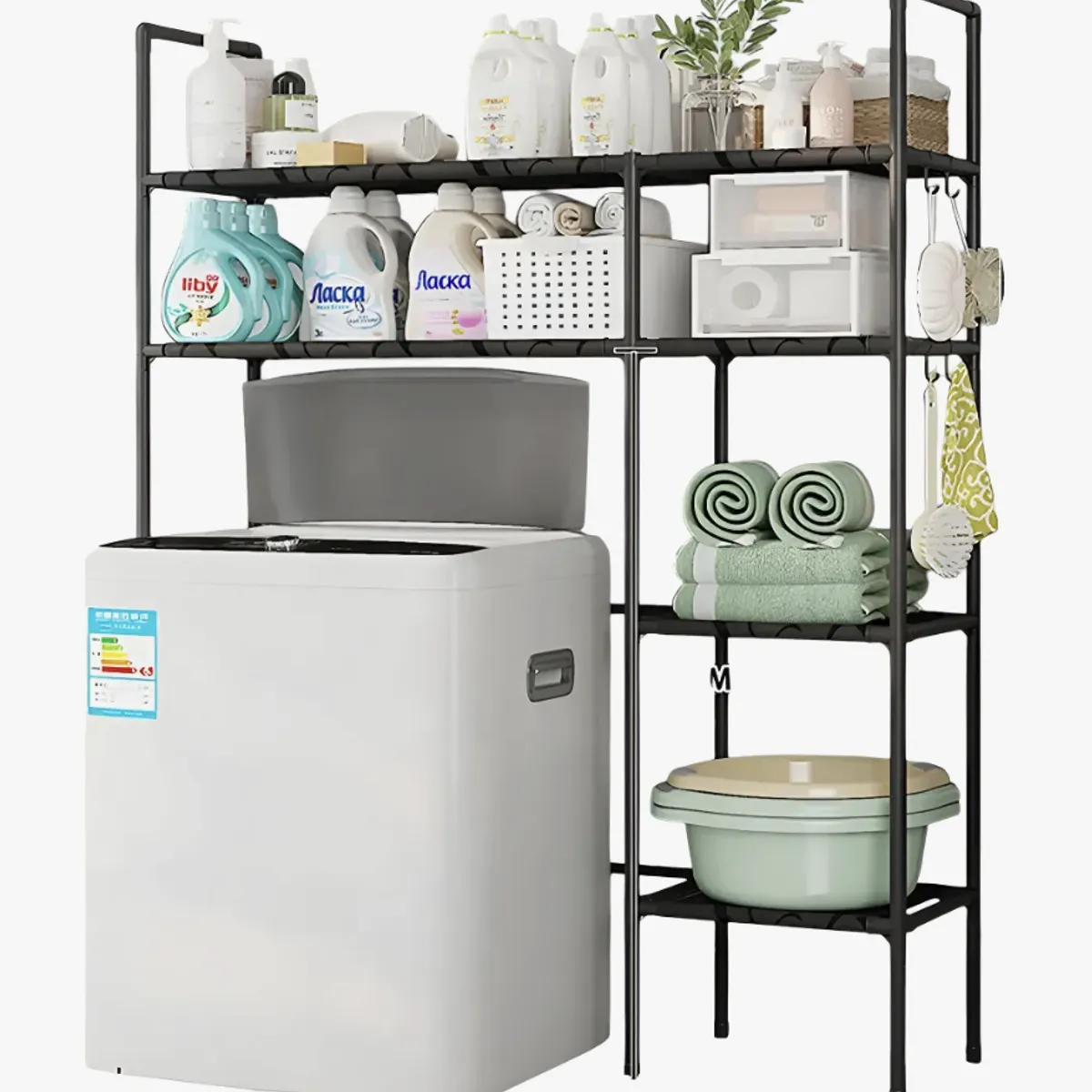 OKAY - Estante Organizador De Lavadora Baño Metalico Rack 106138cm