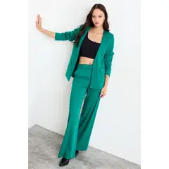 IO - Pantalon Liso Mujer Verde Oliva