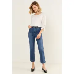 MA GRIFFE - Jeans Recto Mujer Azul Magriffe