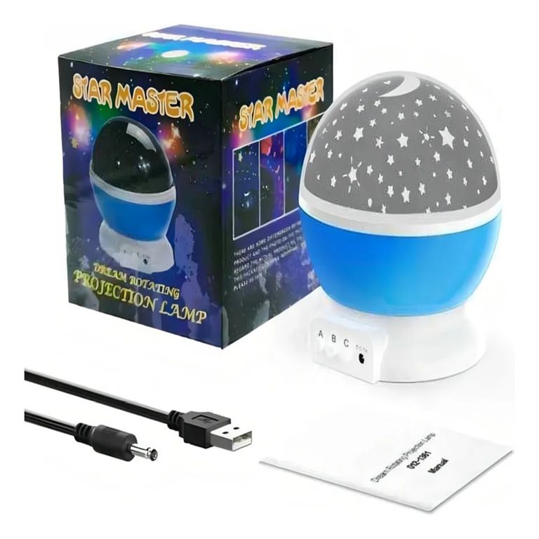 MOVI Lámpara LED Proyector de Estrellas Infantil Luz Nocturna Espantacucos Azul