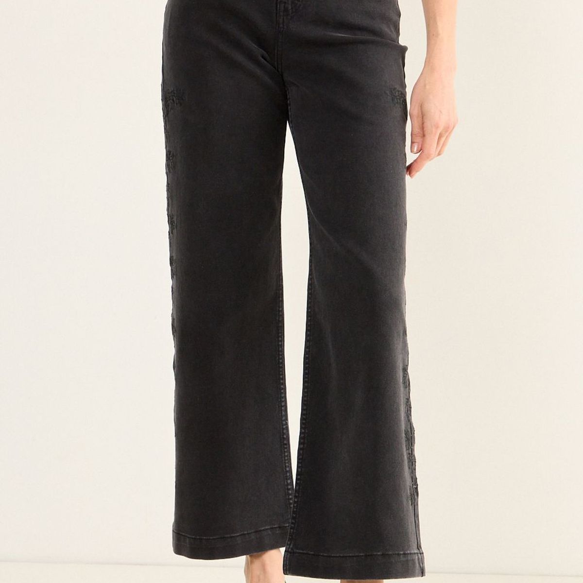 MA GRIFFE - Jeans Flare Mujer Negro Magriffe
