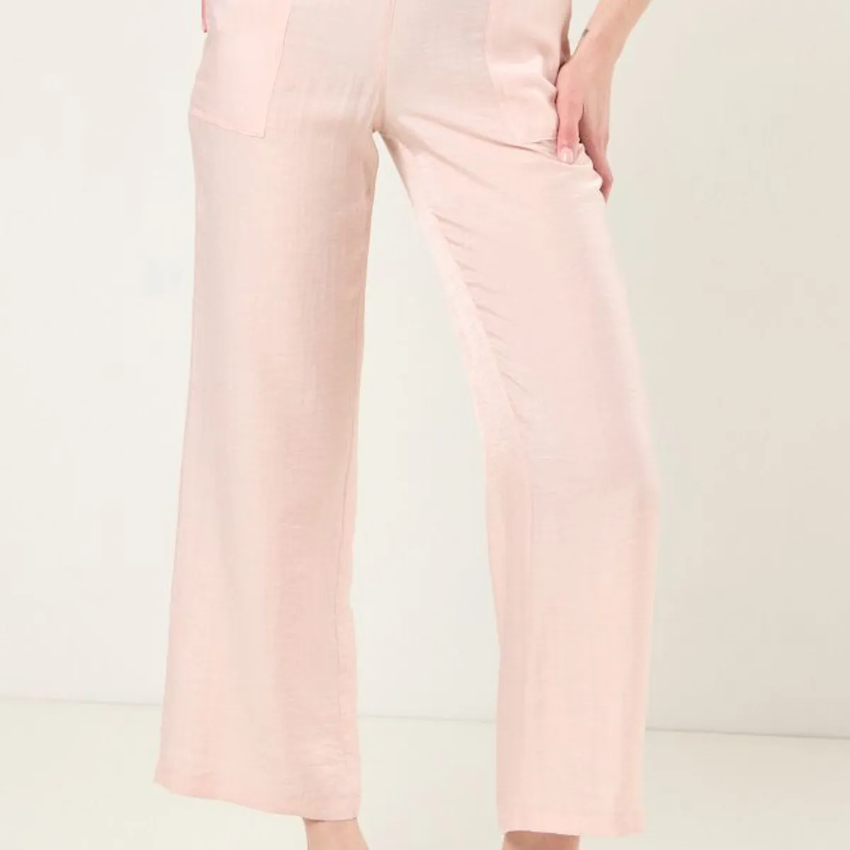 MA GRIFFE - Pantalon Wide Mujer Rosa Magriffe