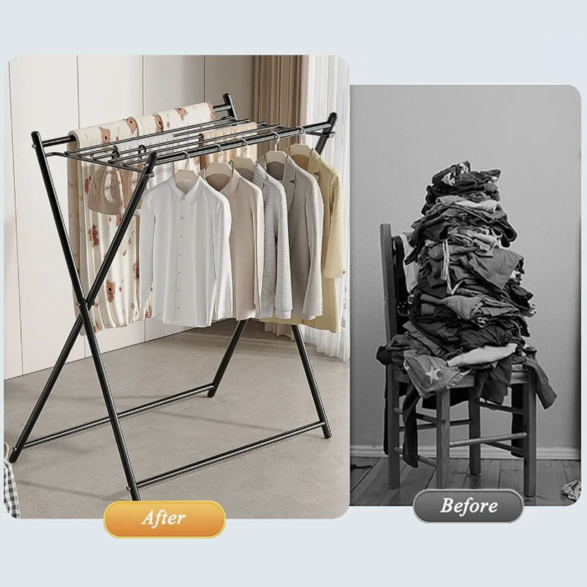 OKAY - Tendedero Plegable Portátil Ropa Para Espacios Pequeños