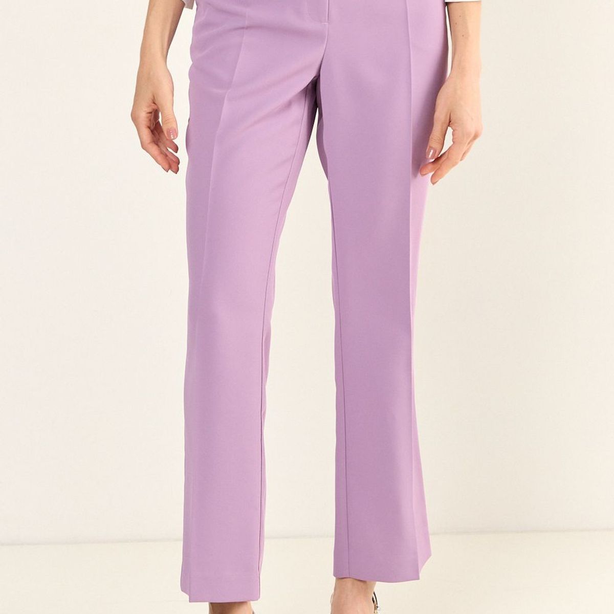 MA GRIFFE - Pantalon Recto Formal Mujer Morado Magriffe