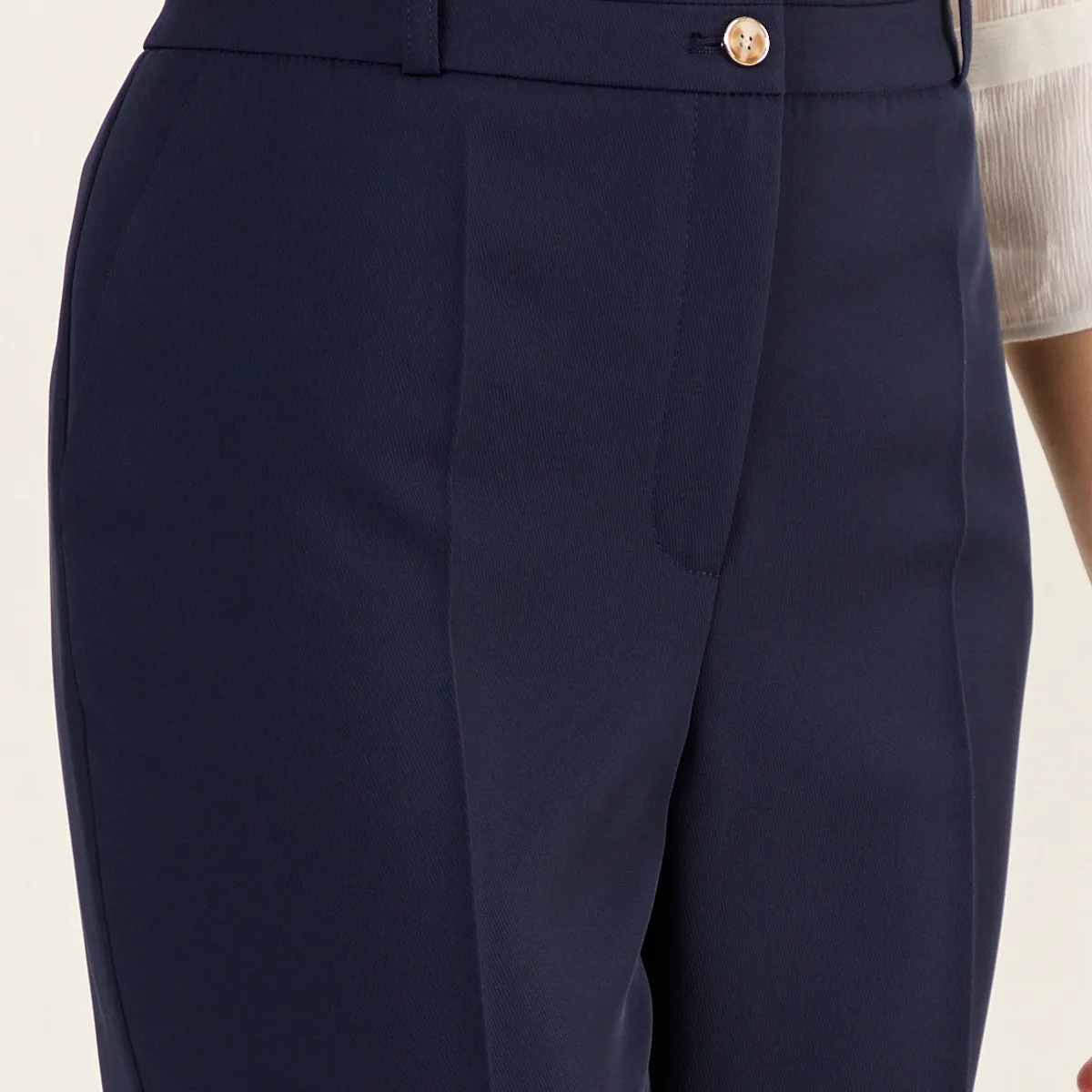 MA GRIFFE - Pantalon Recto Formal Mujer Azul Magriffe