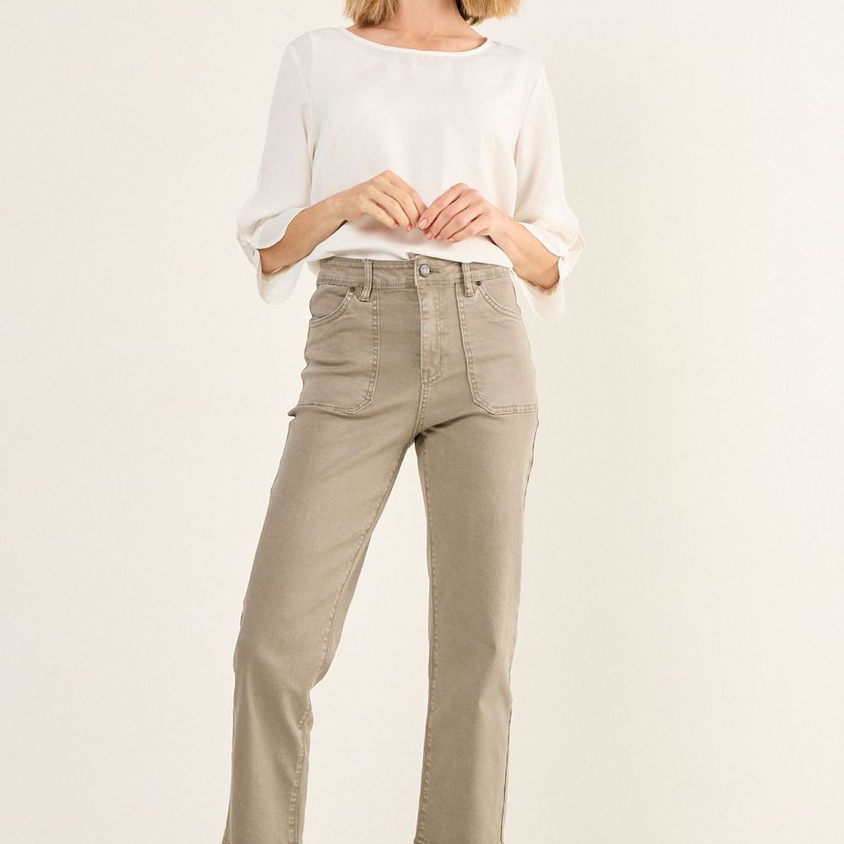 MA GRIFFE - Jeans Recto Mujer Avellana Magriffe