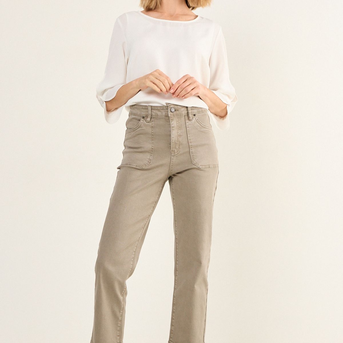 MA GRIFFE - Jeans Recto Mujer Avellana Magriffe