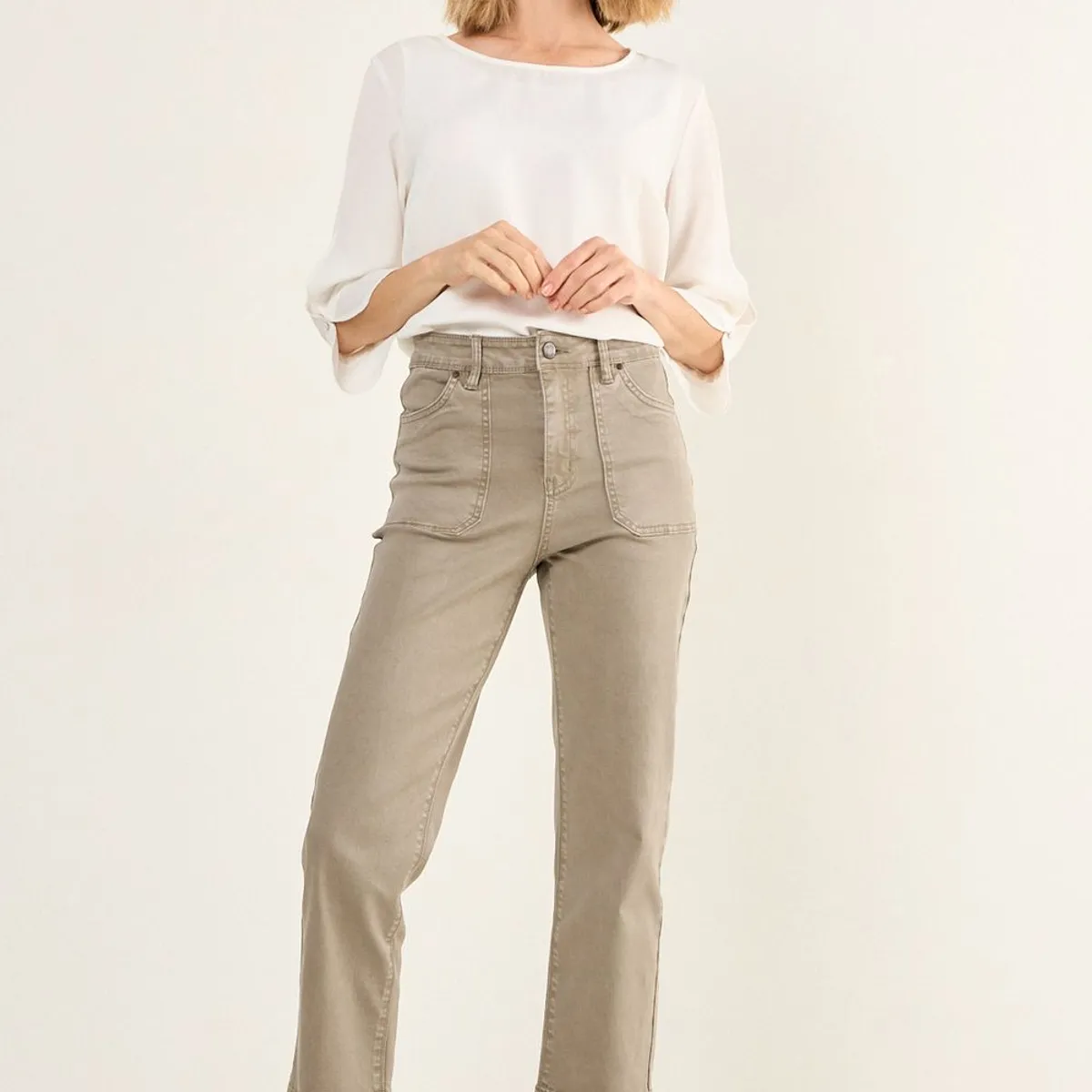 MA GRIFFE - Jeans Recto Mujer Avellana Magriffe