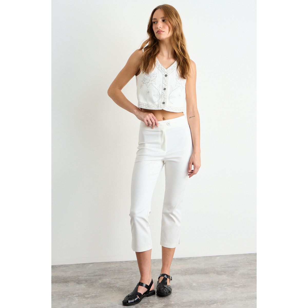 IO - Pantalon Liso Mujer Crudo Io