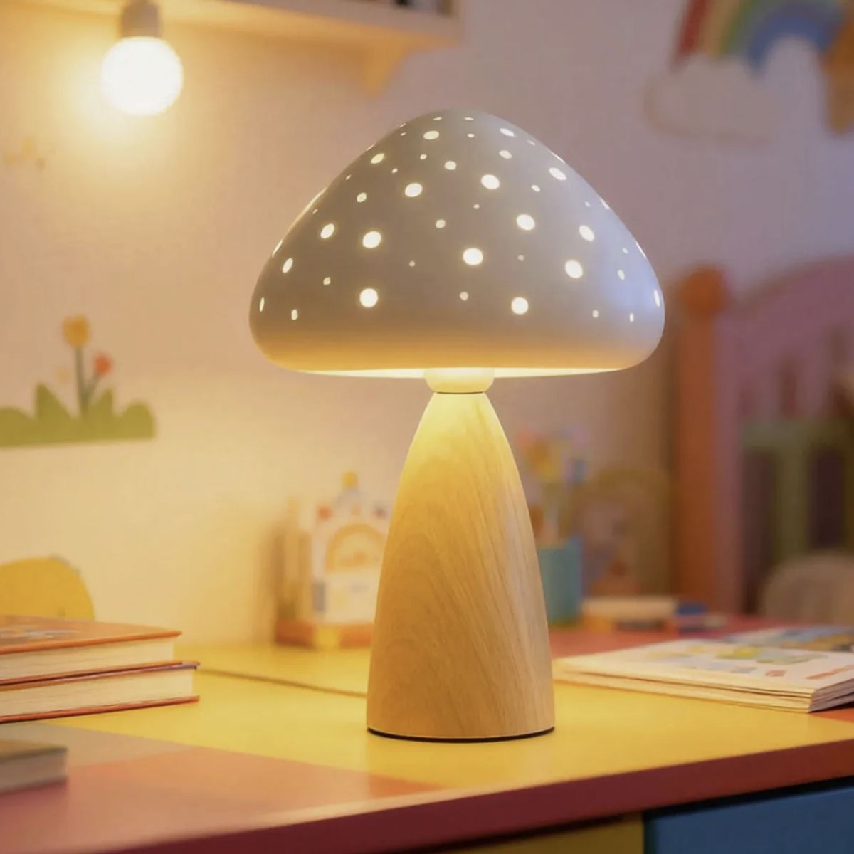 OKAY - Lámpara Decorativa En Forma De Hongo Con Pantalla Ambiental