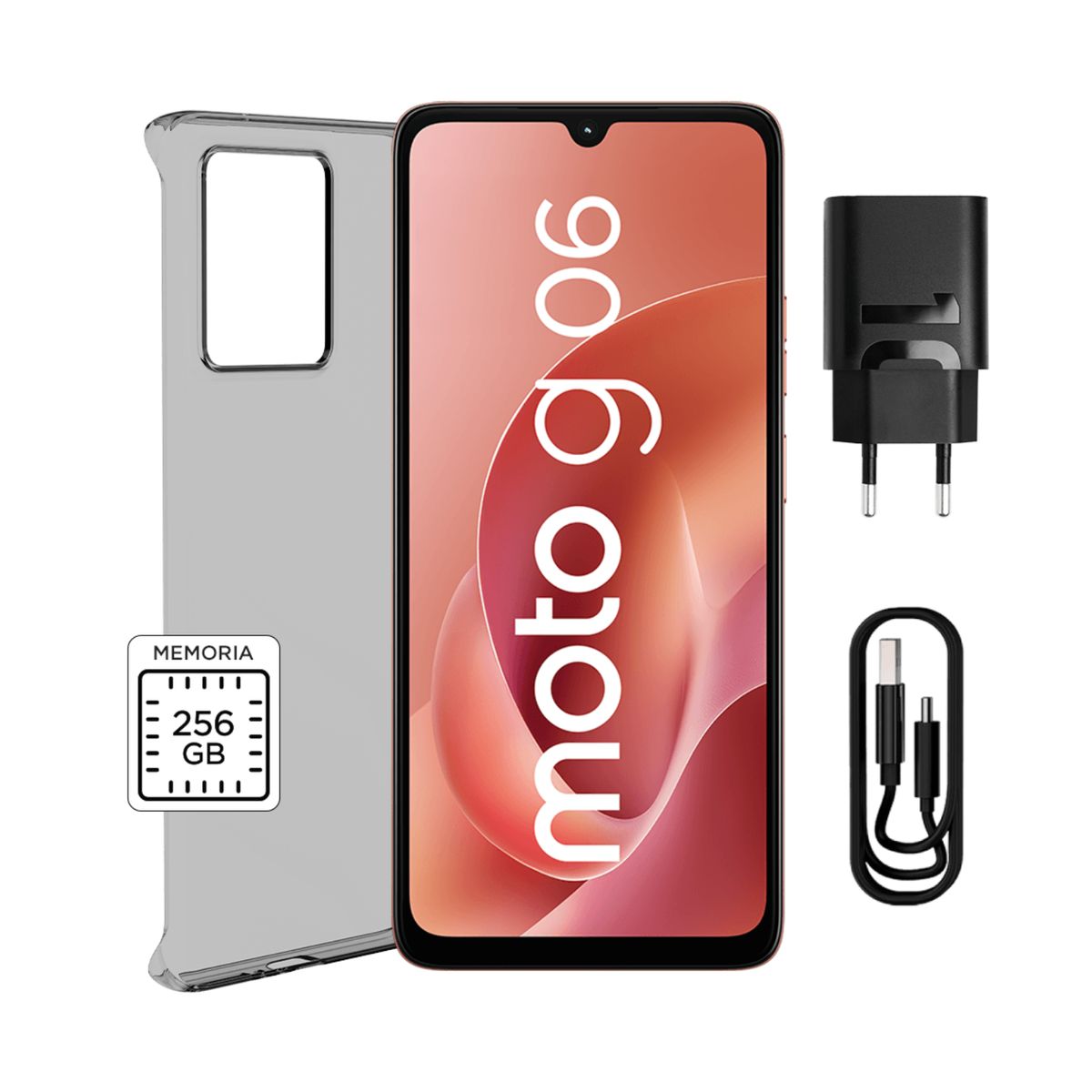 MOTOROLA - Smartphone Moto G06 256GB 4GB Naranja 6.88"