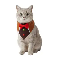 GENERICO - Disfraz de Navidad para Perros y Gatos - Bandana Galleta 2XS