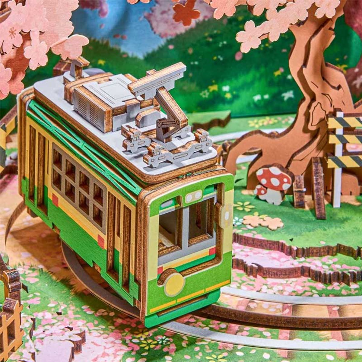ROBOTIME - Caja Musical Sakura Dreamy Tour  Puzzle 3D Televisor Retro AMT02