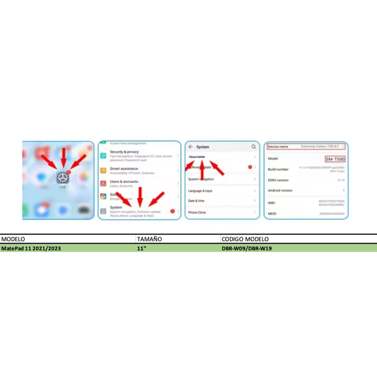 TECNOPALACE - Funda Smart Cover Clear Para Huawei MatePad 11 2021/2023 - Rosa