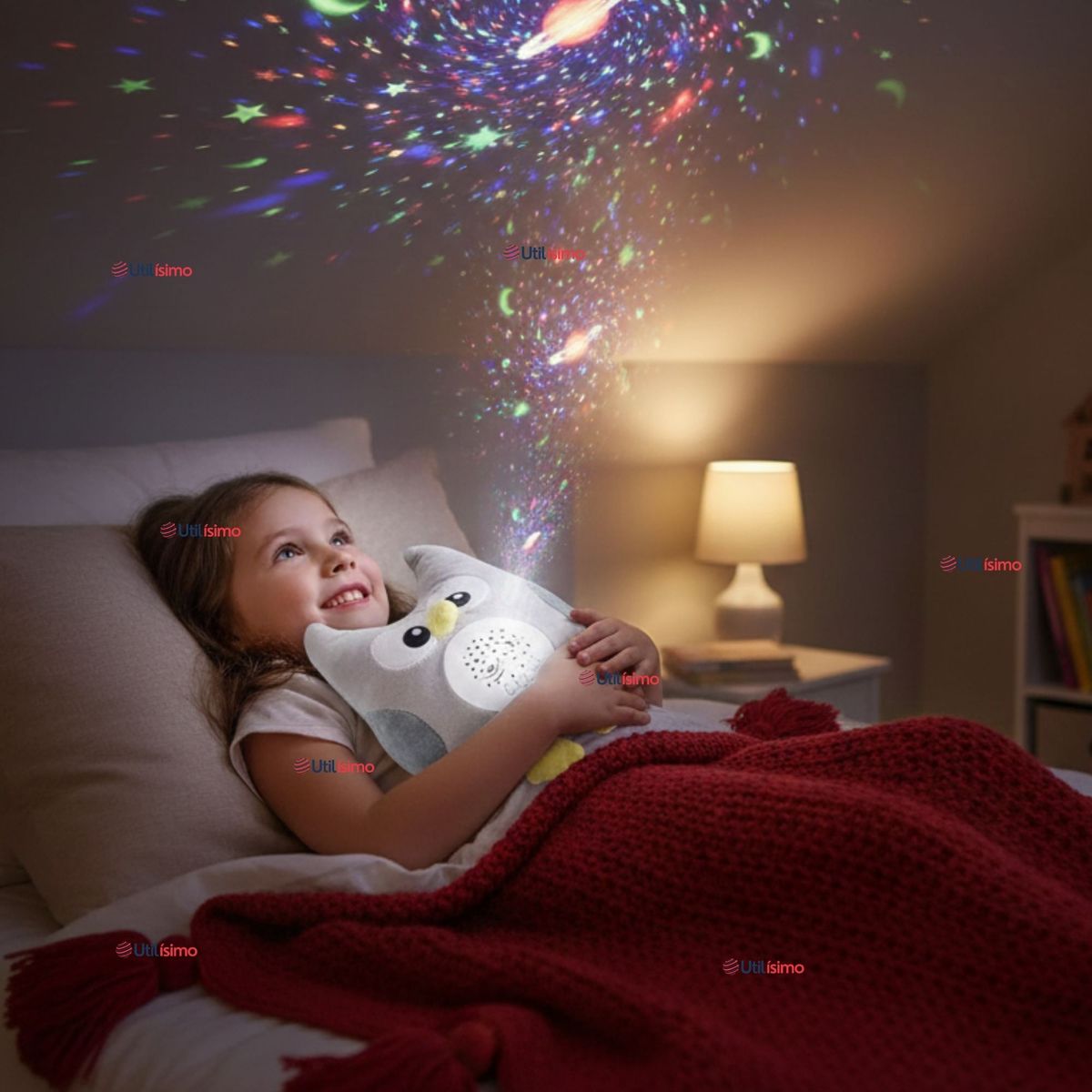 JUMP KIDS - Peluche Búho Espantacuco Con Luz Y Sonido Para Bebé Niño Niña