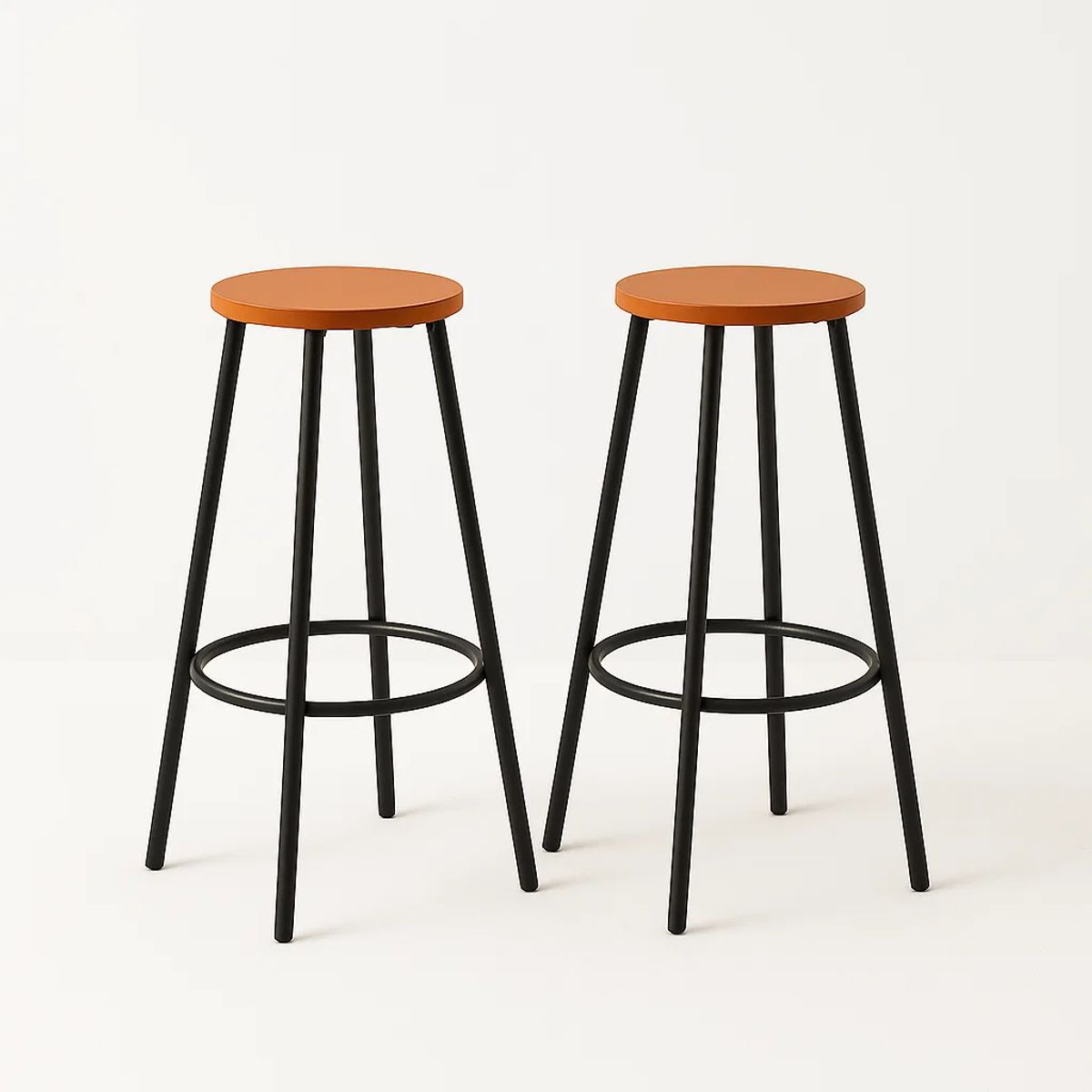 KLIK - Pack de 2 Pisos taburete de bar elipse industrial