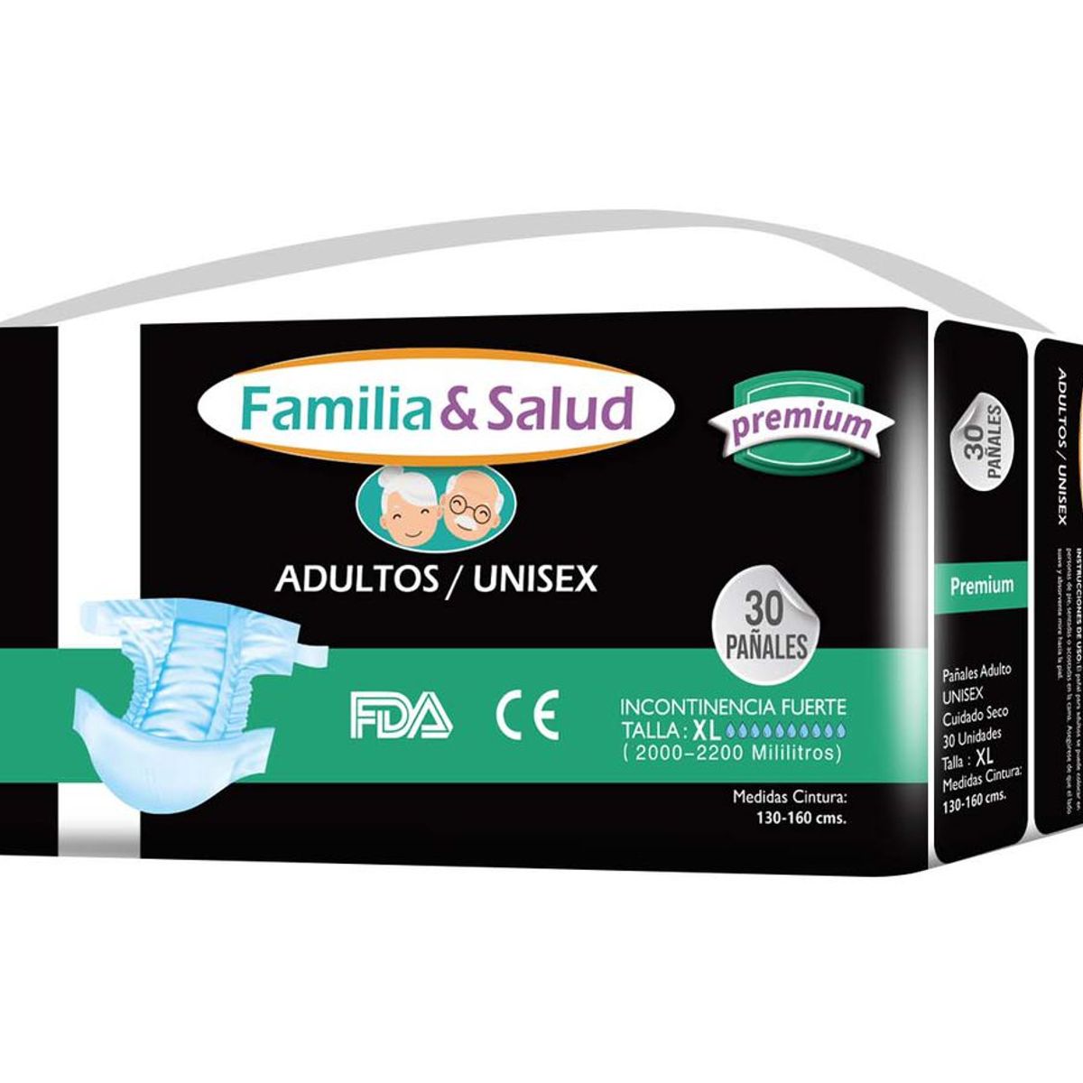 GENERICO - Pañal Adultos Premium XL- Pack 60 Unidades