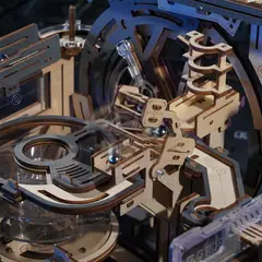 ROBOTIME - Marble Spaceport ROKR LGC01 Carrera de Bolitas Espacial 3D con Modo Eléctrico