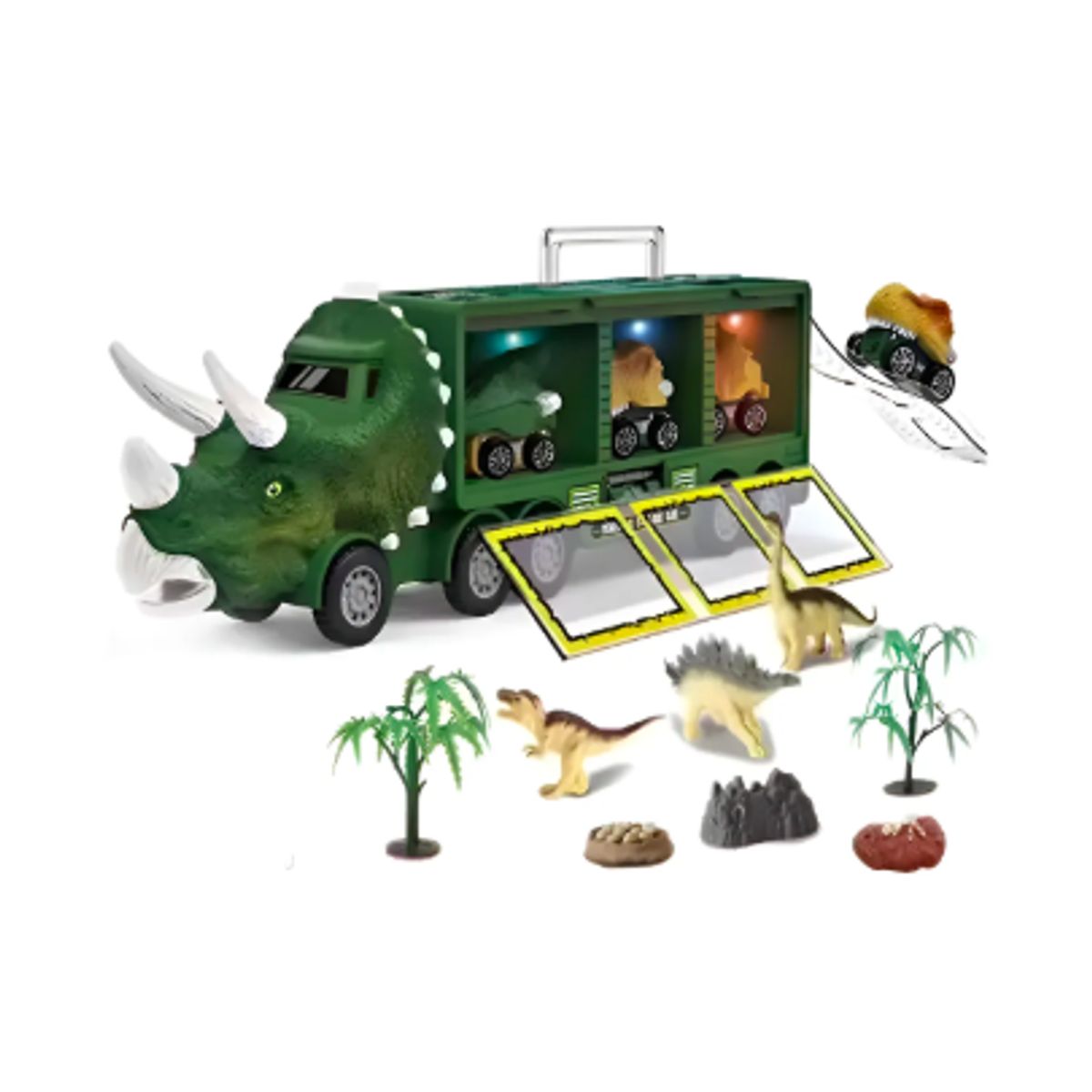 GENERICO - Camion Dinosaurios Autitos Con Luces Y Sonidos Dinosaurio