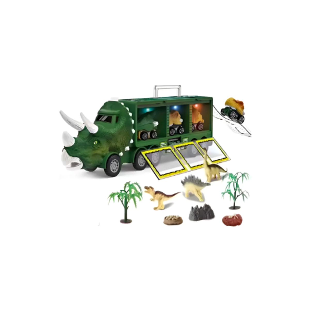 GENERICO - Camion Dinosaurios Autitos Con Luces Y Sonidos Dinosaurio