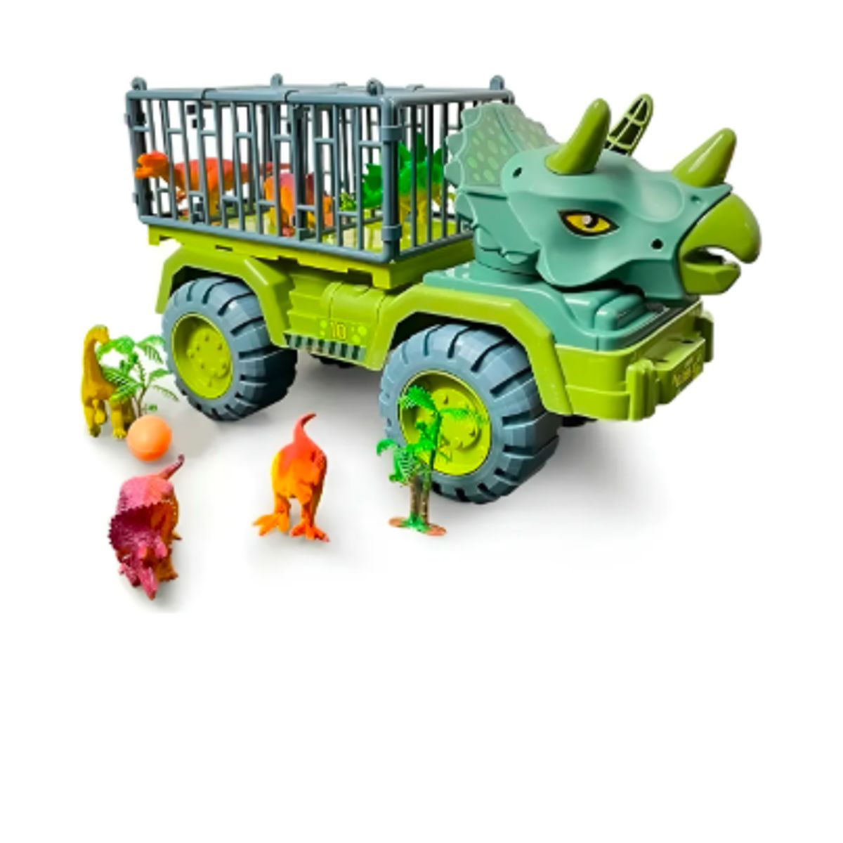 GENERICO - Camion Dinosaurio Transporte Camiones 2 Dinosaurios 1 Huevo