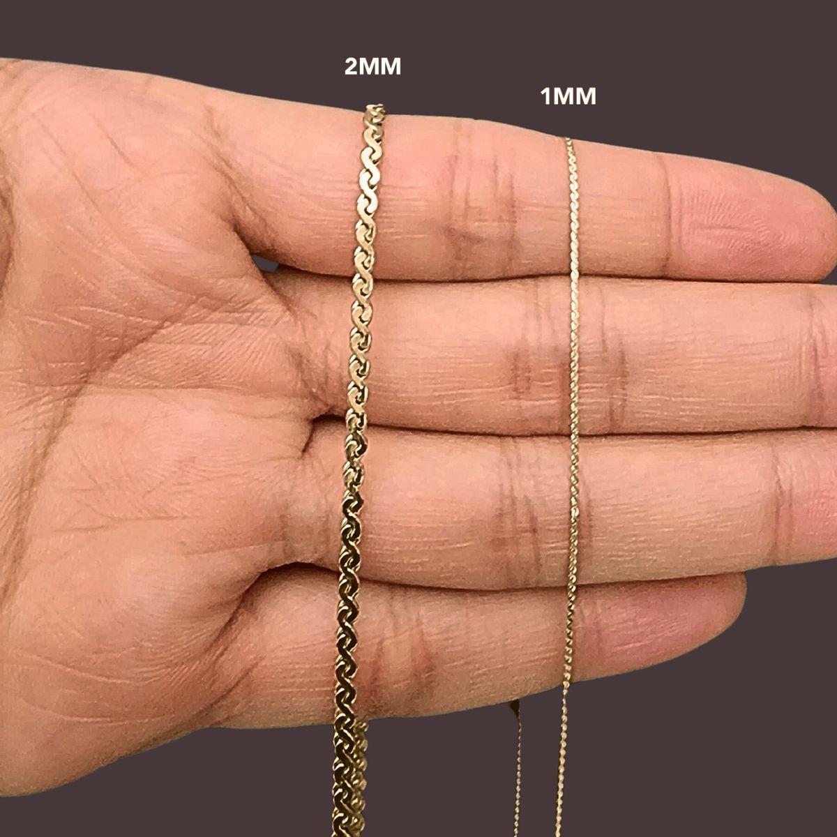 GENERICO - Cadena Oro Laminado 18k tejido Espiral 2mm65cm broche langosta
