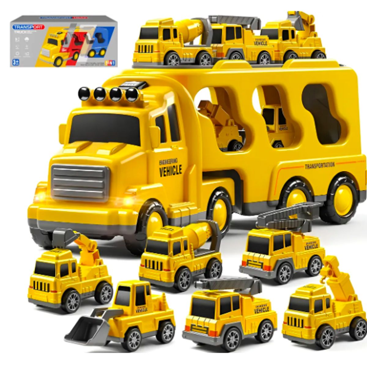 GENERICO - 7 En 1 Camión De Construcción Juguetes Regalo Para Niños