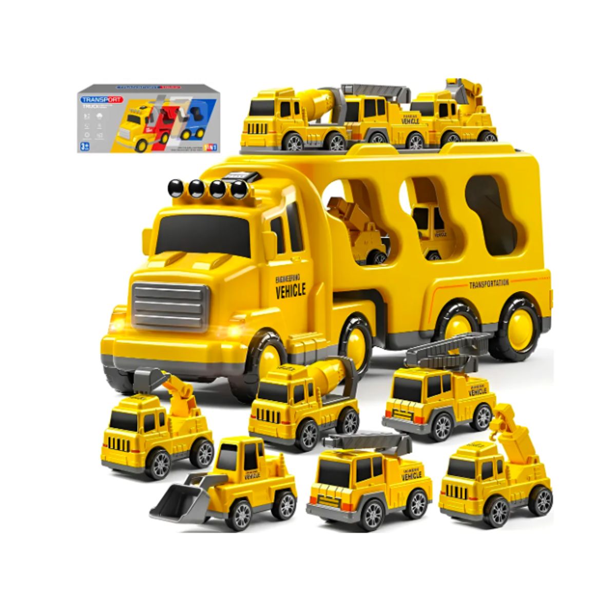 GENERICO - 7 En 1 Camión De Construcción Juguetes Regalo Para Niños