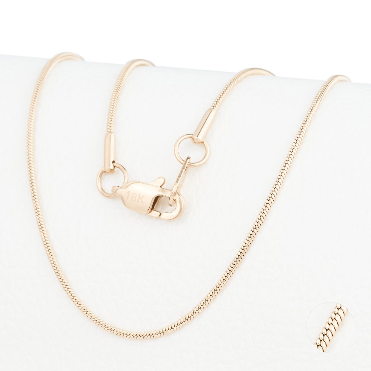 GENERICO - Cadena Oro Laminado 18k tejido Cordon Mujer 1mm45cm broche langosta