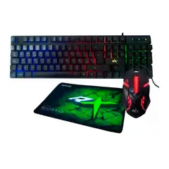 REPTILEX - Kit Gamer 3 en 1 Teclado Mouse y Pad Led