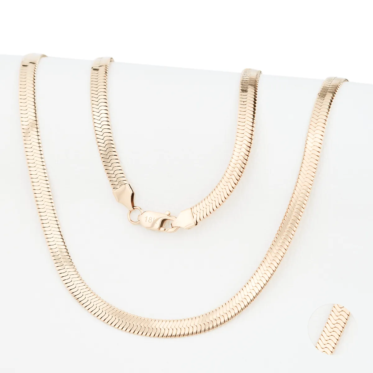GENERICO - Cadena Oro Laminado 18k tejido Egipcia 6mm45cm broche langosta