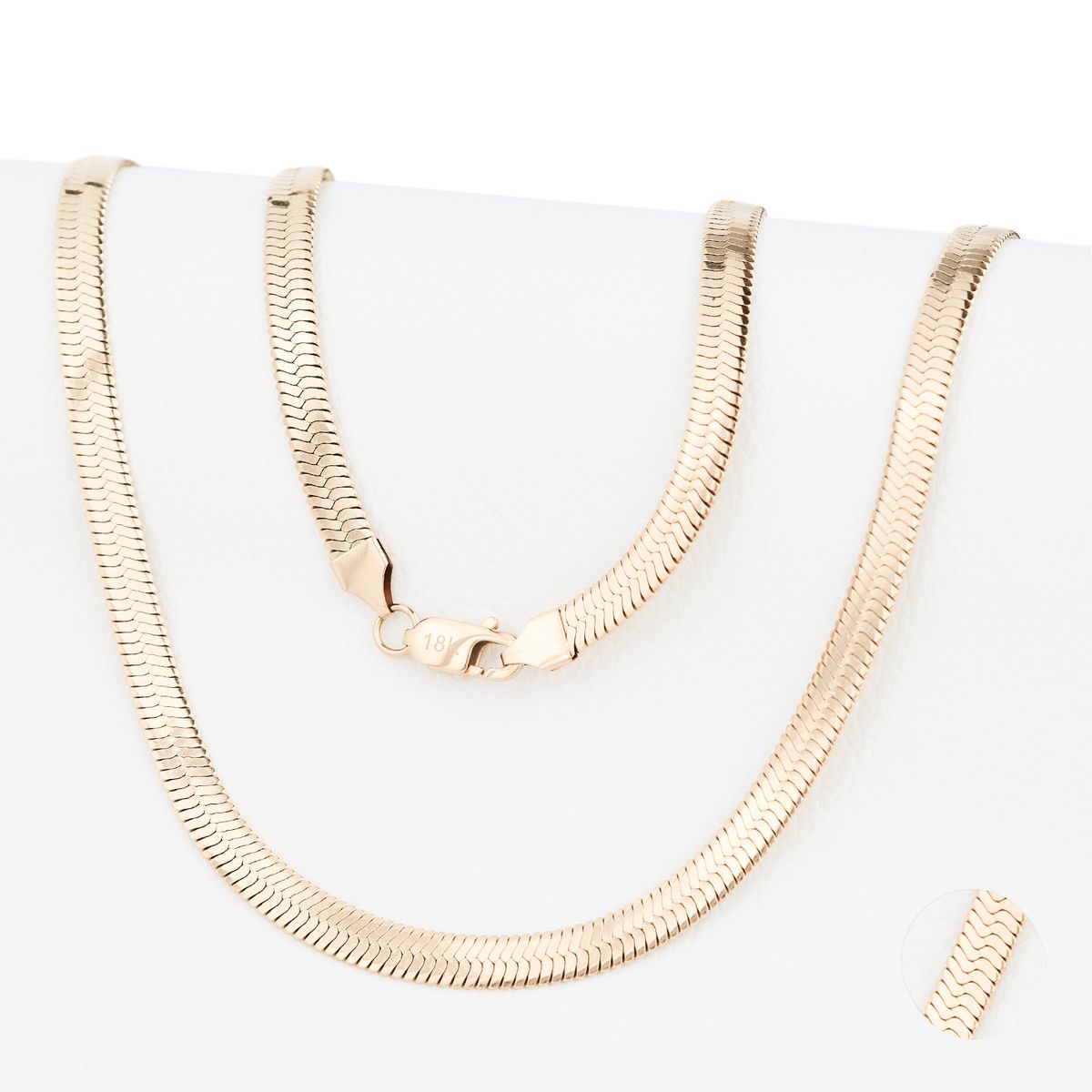 GENERICO - Cadena Oro Laminado 18k tejido Egipcia 6mm45cm broche langosta