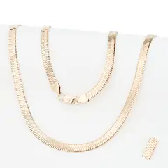 GENERICO - Cadena Oro Laminado 18k tejido Egipcia 6mm65cm broche langosta