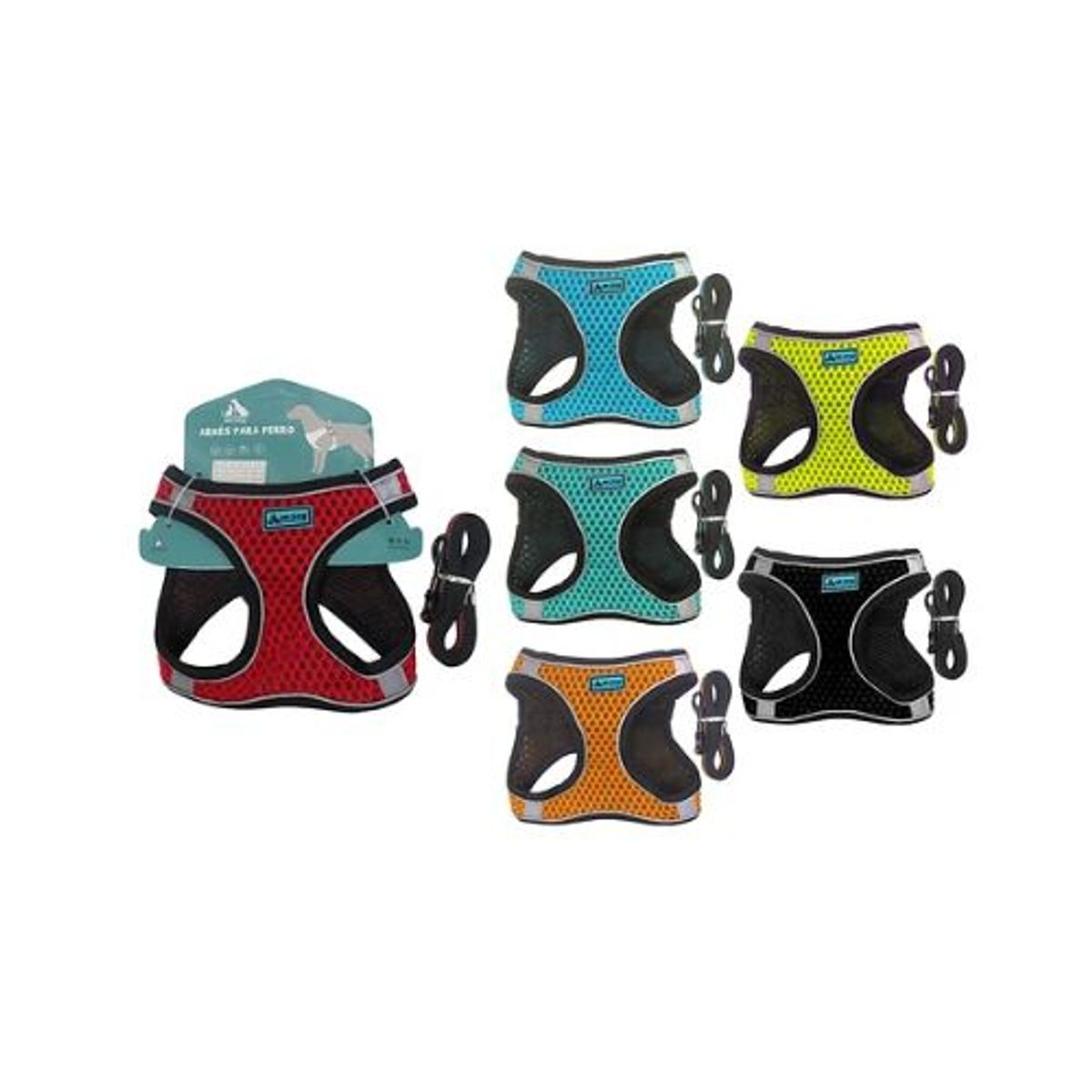 GENERICO - Set de arnés y correa talla S Color Amarillo