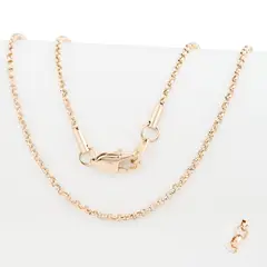 GENERICO - Cadena Oro Laminado 18k tejido Rolo 2mm45cm broche langosta