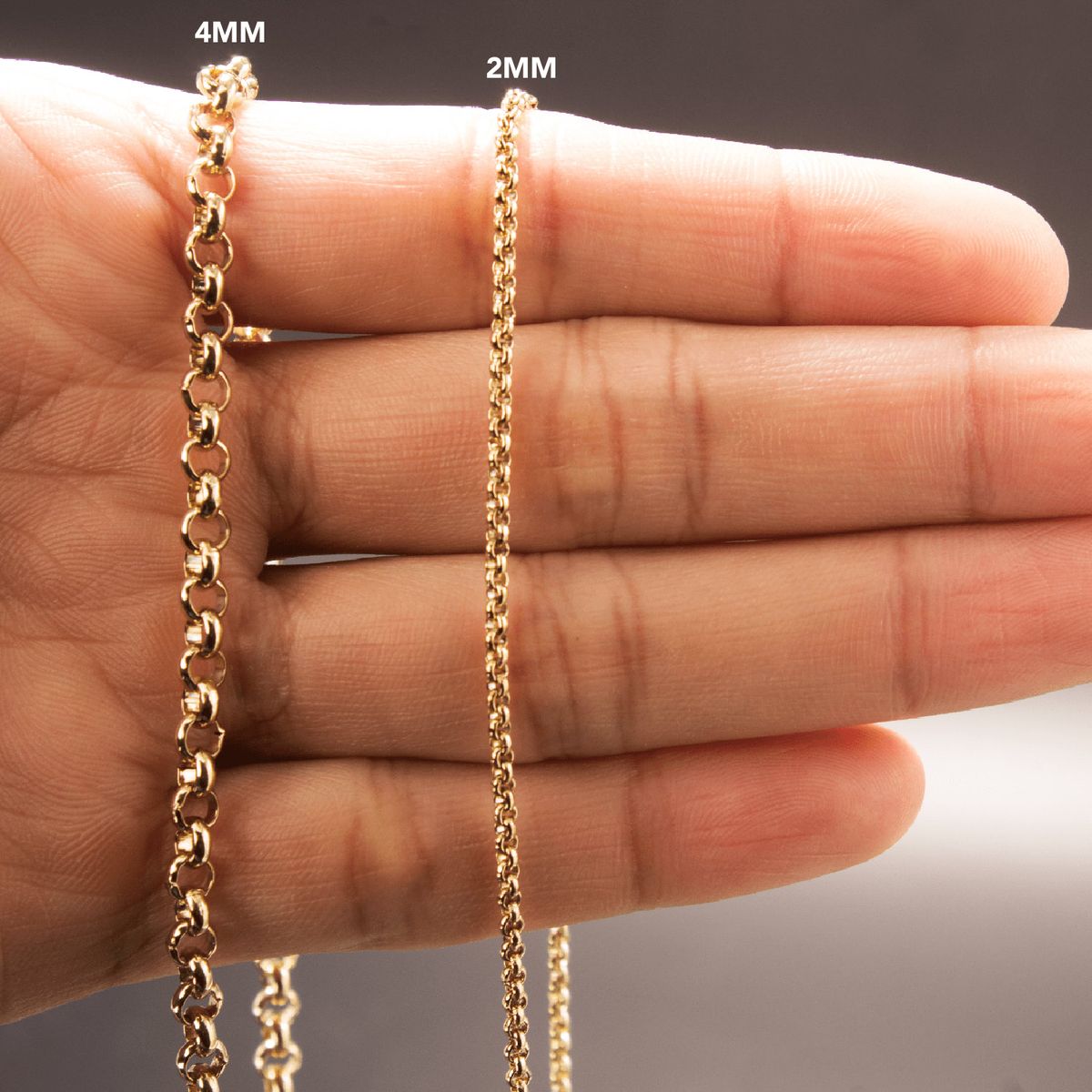 GENERICO - Cadena Oro Laminado 18k tejido Rolo 4mm65cm broche tubo