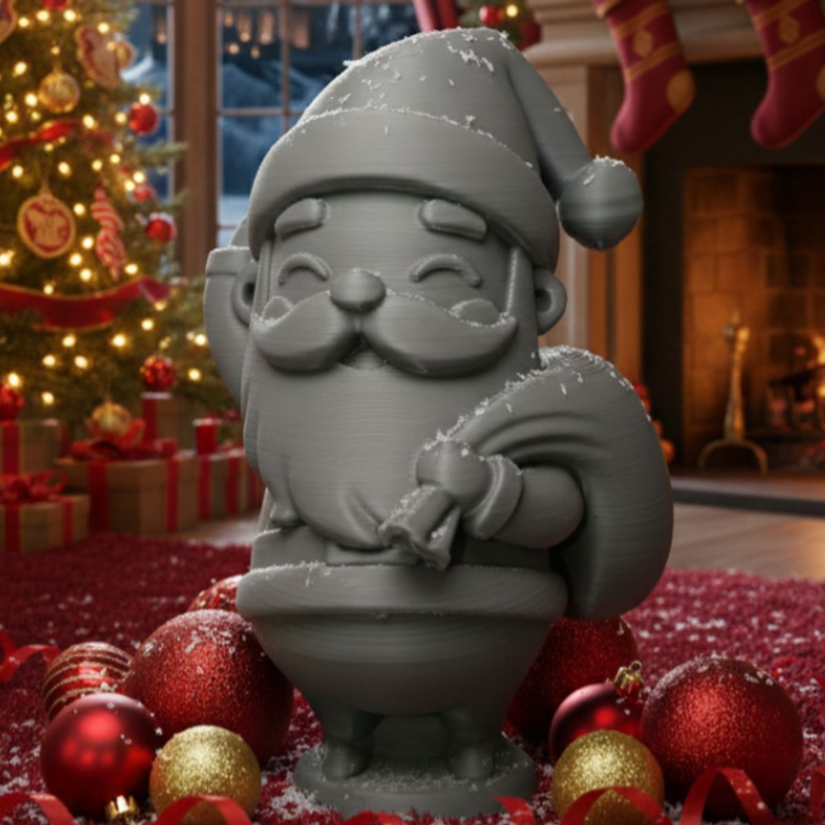 GENERICO - Figura decorativa de Papá Noel Saco Dibujos Animados