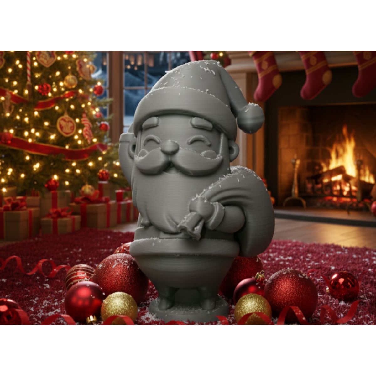 GENERICO - Figura decorativa de Papá Noel Saco Dibujos Animados