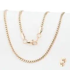 GENERICO - Cadena Oro Laminado 18k tejido Serpiente Grabada 4mm65cm broche langosta