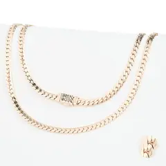 GENERICO - Cadena Oro Laminado 18k tejido Serpiente Grabada 6mm45cm broche cebra exclusivo