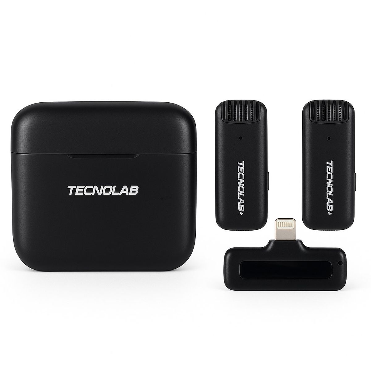 TECNOLAB - Kit 2 Micrófonos Lavalier Con Caja LTNG Tecnolab TL707
