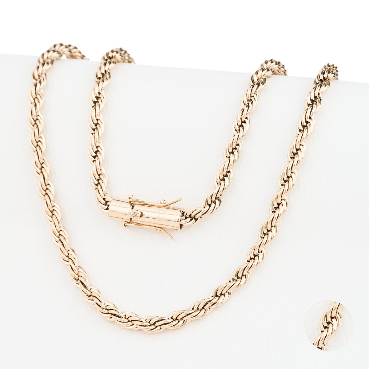 GENERICO - Cadena Oro Laminado 18k tejido Tourbillon 6mm45cm broche tubo