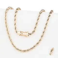 GENERICO - Cadena Oro Laminado 18k tejido Tourbillon 6mm45cm broche tubo