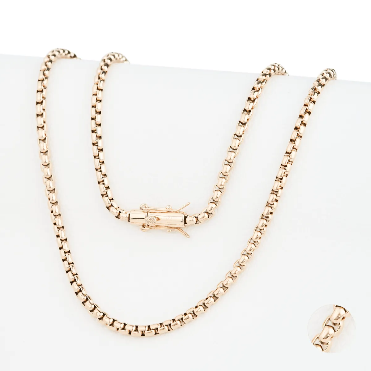 GENERICO - Cadena Oro Laminado 18k tejido Veneciana 4mm45cm broche tubo