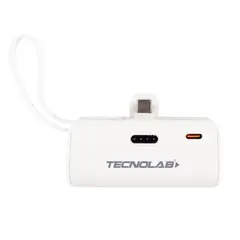 TECNOLAB - Powerbank Cargador Celular 10000mAh 20W Tipo C y LNTG TL778W Blanco