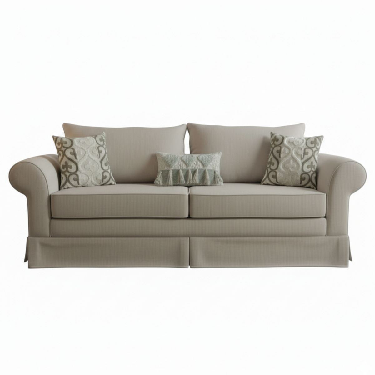 MUNDO LIVING - Sofa 3 cuerpos con asientos de Resortes Pocket Tango Gris claro