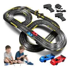 EVERSO - Pistas De Carreras De Auto Eléctricos Con 2 Autos Para Niños