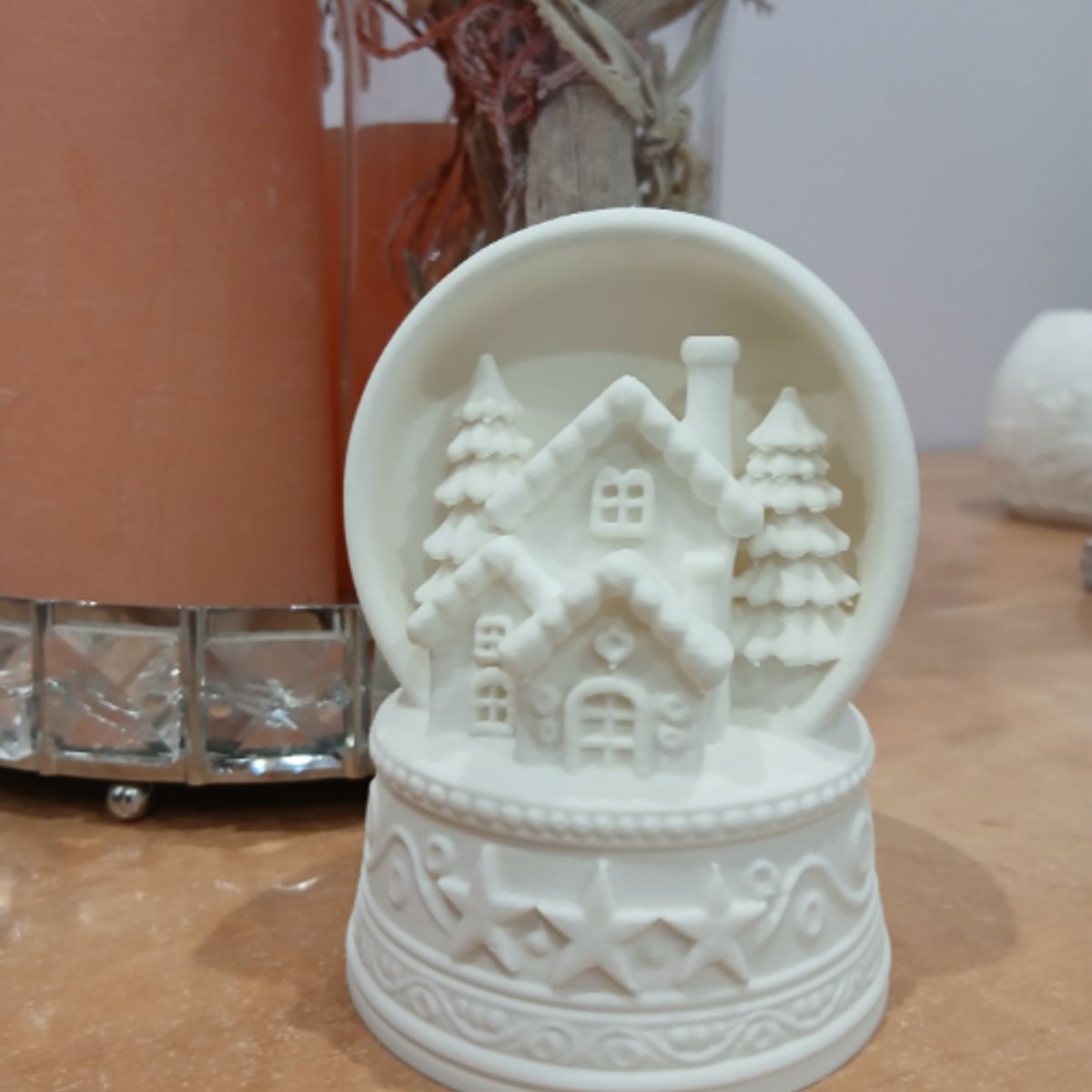 GENERICO - Portavelas LED- Pueblo de Invierno